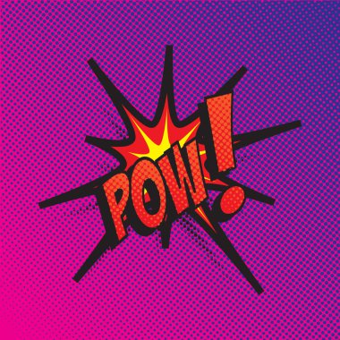 Renkli çizgi roman tarzı patlama vektör etkisi