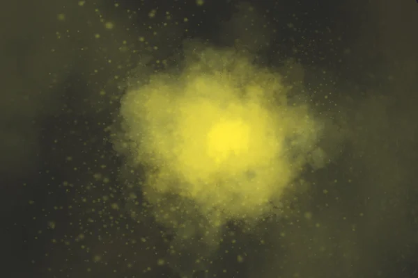 Красочный абстрактный взрыв пороха на черном фоне — стоковое фото