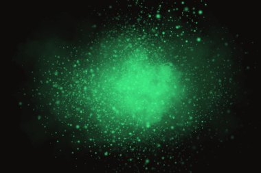 Siyah bir arka plan üzerinde renkli soyut toz patlama