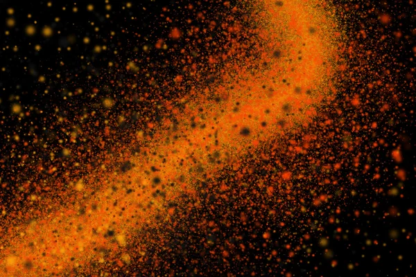 黒い背景にカラフルな抽象的な粉塵爆発 — ストック写真