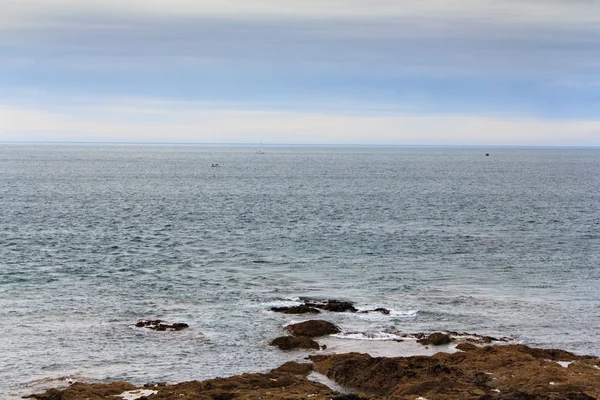 Vista a lo largo de la costa desde Rock cerca de Padstow — Foto de Stock