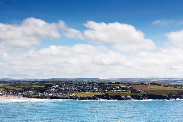 Vue depuis le sentier côtier près de Polzeath — Photo