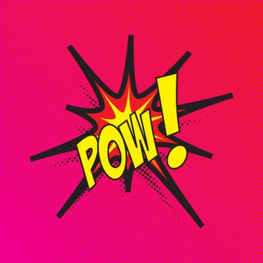 Renkli çizgi roman tarzı patlama vektör etkisi