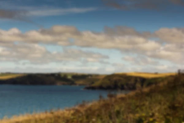 View from the costal path near Polzeath. Out of focus. — Stock Photo, Image