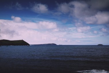 Polzeath Vintage Retro filtre sahil yolu boyunca görüntülemek.