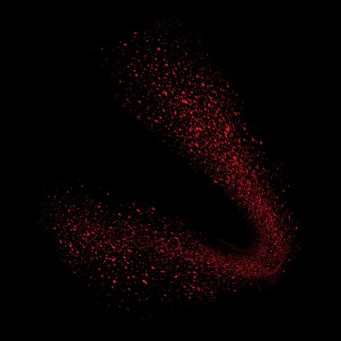 Tahıl hareket soyut veya toz parçacıkları 