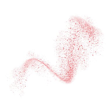 Tahıl hareket soyut veya toz parçacıkları 