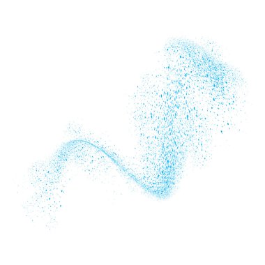 Tahıl hareket soyut veya toz parçacıkları 