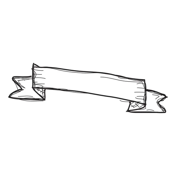 Esboço de doodle de uma bandeira em fundo branco —  Vetores de Stock