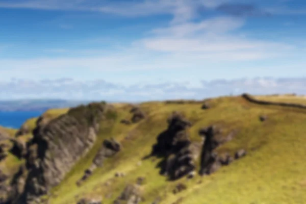 Blick vom Küstenweg bei Polzeath unscharf. — Stockfoto