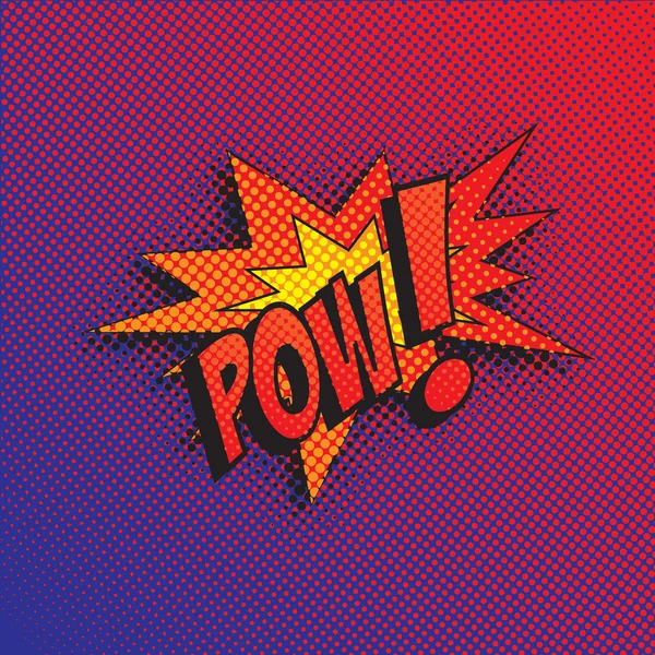 Colourful comic book style explosion vector effect — Stock Vector