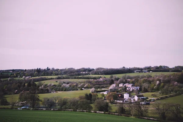 Vue sur la campagne dans le Filtre Vintage Retro Chilterns . — Photo