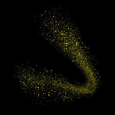 Tahıl hareket soyut veya toz parçacıkları 