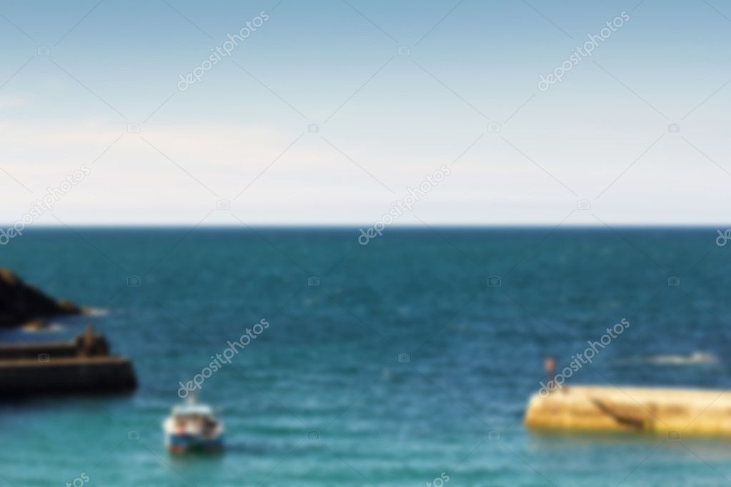 View of the harbour at Port Issac Out of focus.