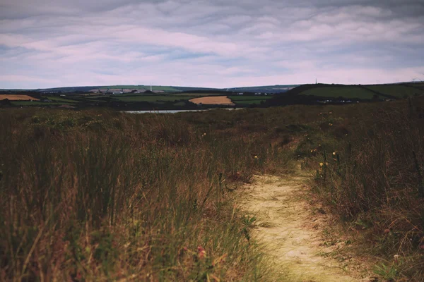 Vue le long de la côte depuis Rock près de Padstow Vintage Retro Filter — Photo