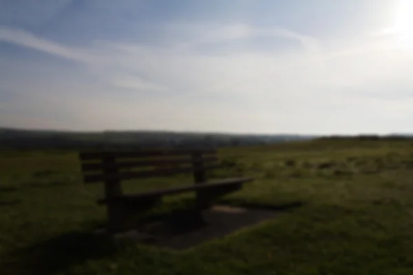 Tom bänk över landsbygden från Bude, Cornwall ut — Stockfoto