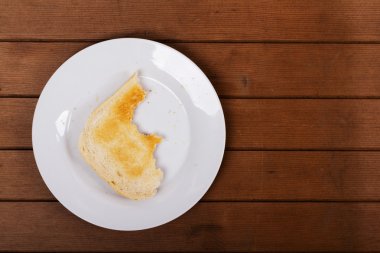 Rustik bir arka plan tost dilim