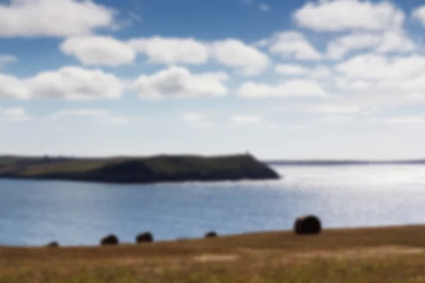 Vue depuis le sentier côtier près de Polzeath. Hors foyer . — Photo