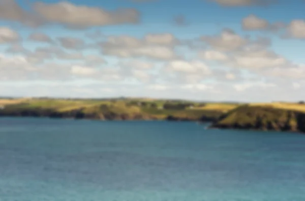 View from the costal path near Polzeath. Out of focus. — Stock Photo, Image