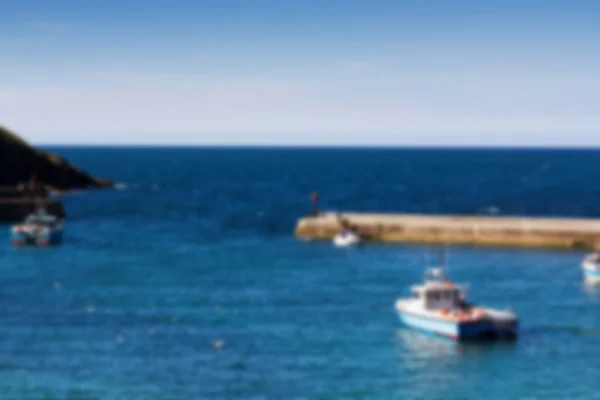 View of the harbour at Port Issac Out of focus. — Stock Photo, Image