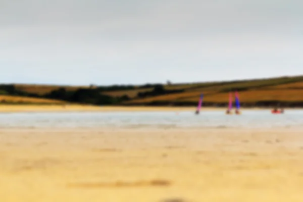 Beautiful view over the sea near Padstow Out of focus. — Stock Photo, Image