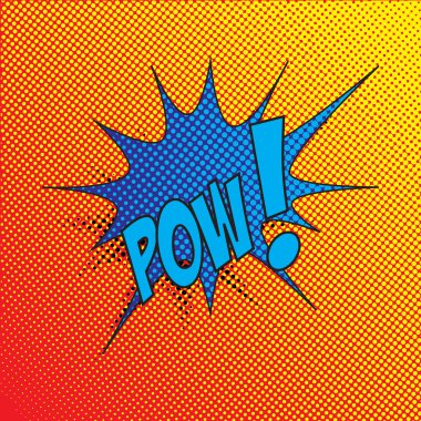 Renkli çizgi roman tarzı patlama vektör etkisi