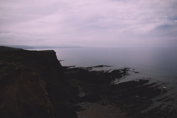 View from the coastal path between Widemouth Bay and Bude Vintag — Stock Photo, Image