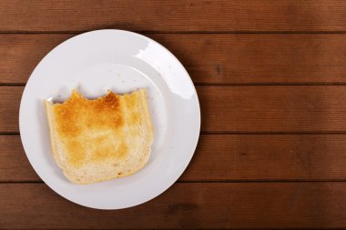 Rustik bir arka plan tost dilim