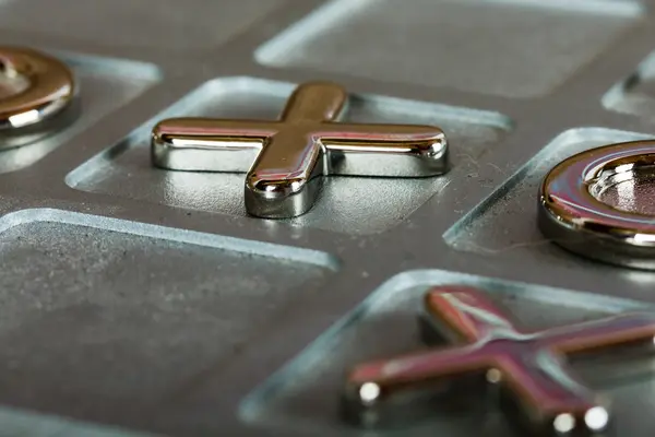 Metal tic tac toe board — Stock Photo, Image