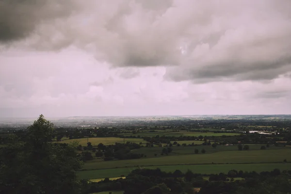 Vista nublada de los Chilterns en Buckinghamshire Vintage Retro —  Fotos de Stock