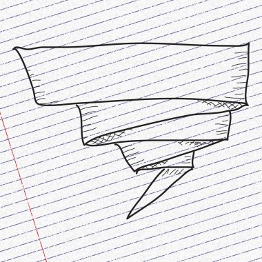 Kağıt arka plan afiş Doodle kroki