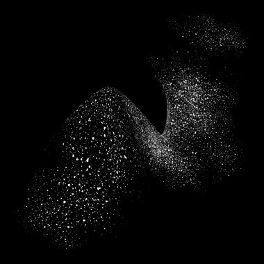 Tahıl hareket soyut veya toz parçacıkları 