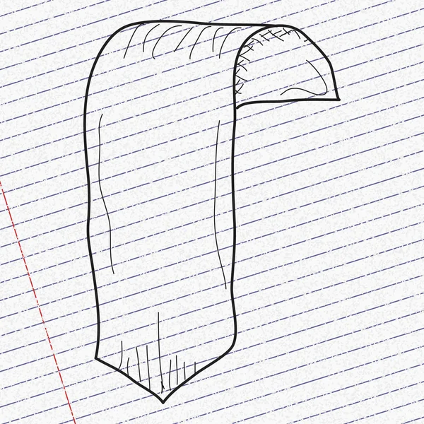 Esboço de doodle de uma bandeira em fundo de papel —  Vetores de Stock