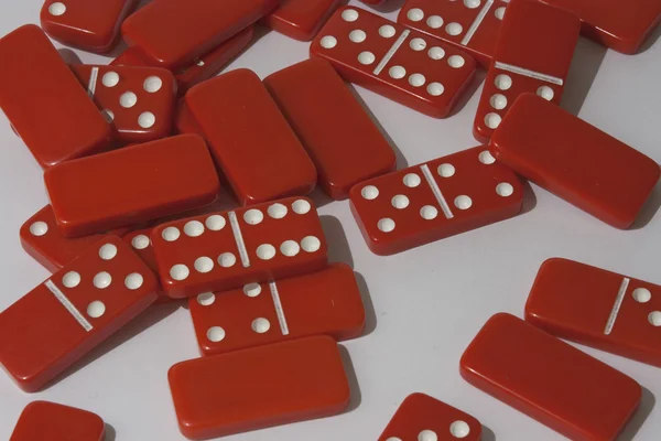 Dominoes on a white background — Stock Photo, Image