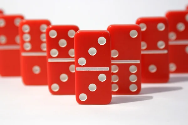 Red Dominoes — Stock Photo, Image