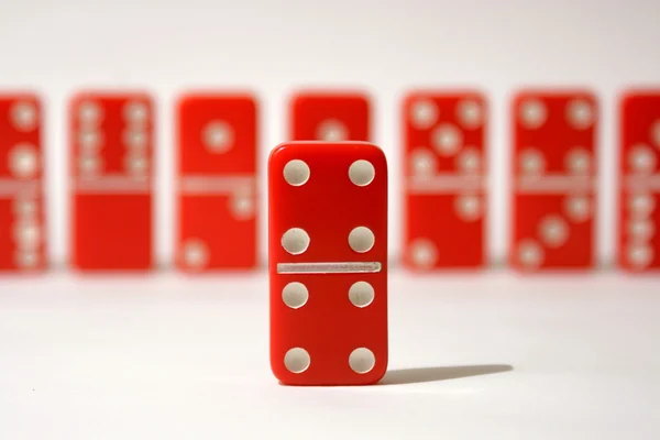 Czerwony Domino — Zdjęcie stockowe