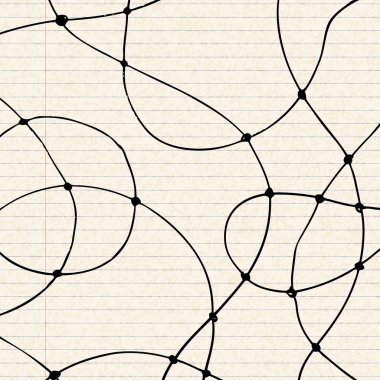 Curves of a sheet of lined paper clipart