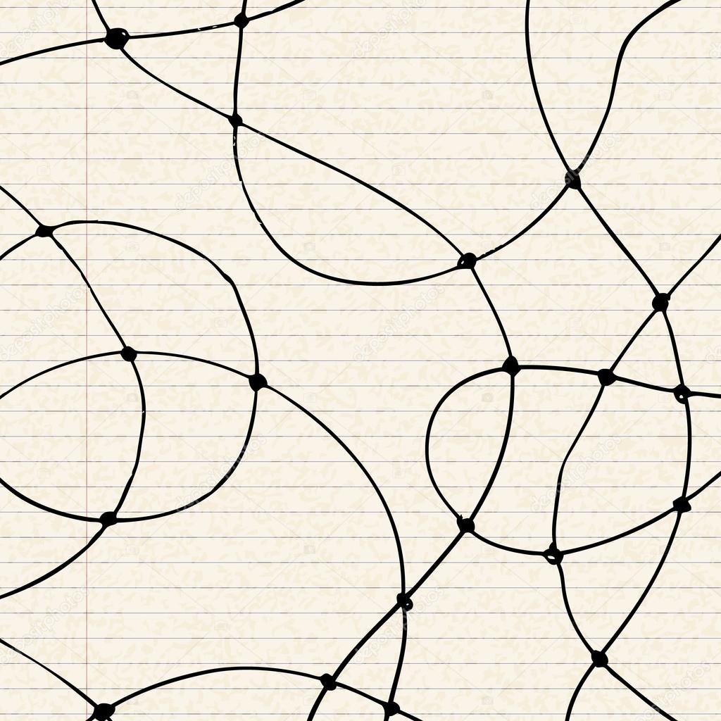 Curves of a sheet of lined paper