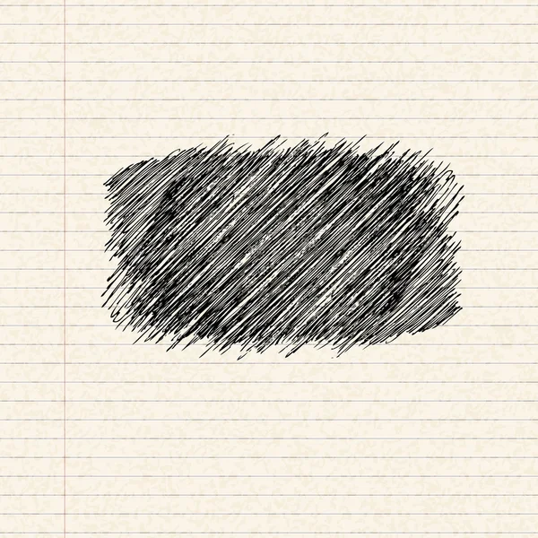 Scribbles sur une feuille de papier doublé — Image vectorielle