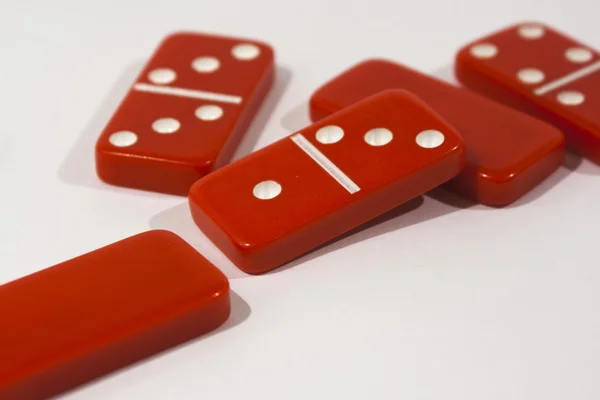 Rode Domino — Stockfoto