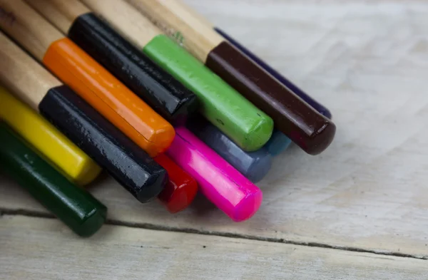 Gros plan des crayons de couleur — Photo