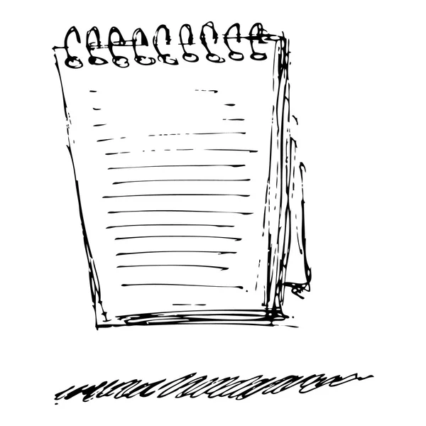 Σκίτσο του ένα μπλόκ σημειώσεων — Διανυσματικό Αρχείο
