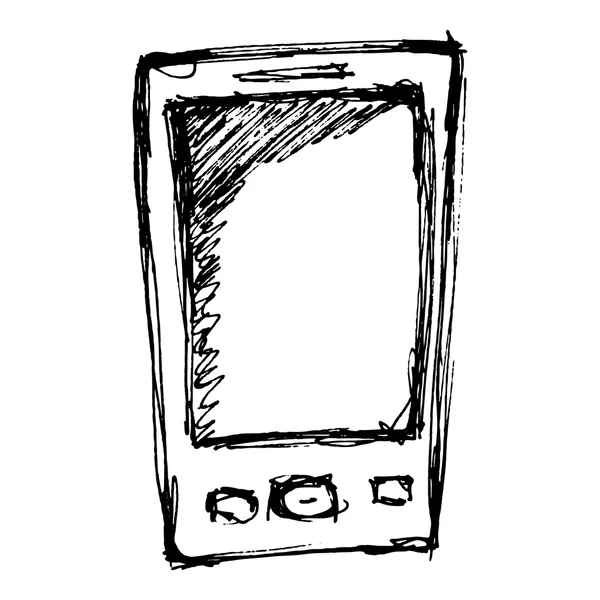 Boceto áspero de un teléfono móvil — Archivo Imágenes Vectoriales