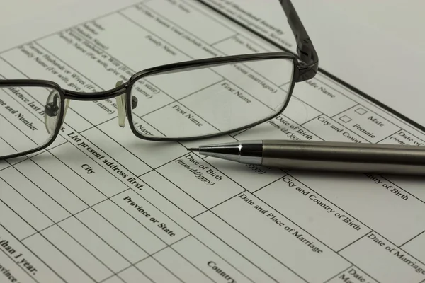 Fechar um formulário de candidatura — Fotografia de Stock