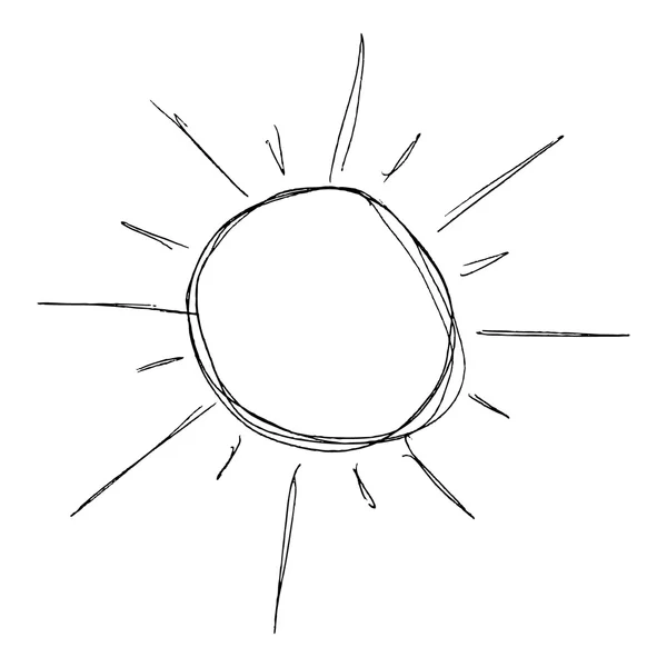 Ilustración del sol brillando — Vector de stock