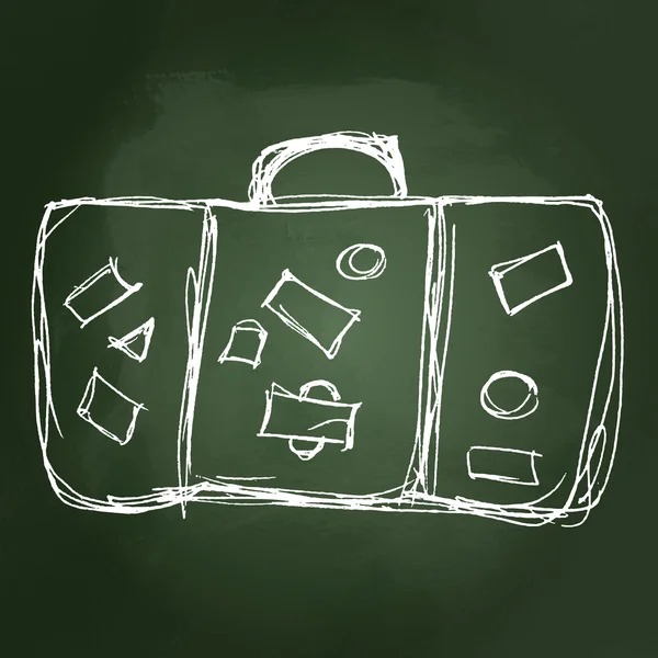 Ilustrace ze starého kufru — Stockový vektor