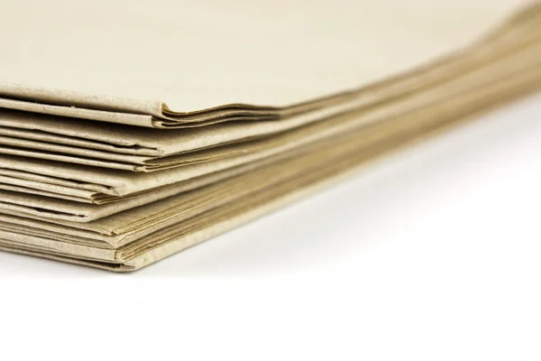 Brown parcel paper folder up Royalty Free Stock Images