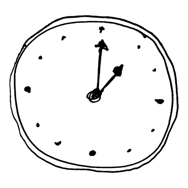 Gambar sketsa dari jam - Stok Vektor