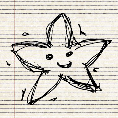 bir yıldız çizim kroki