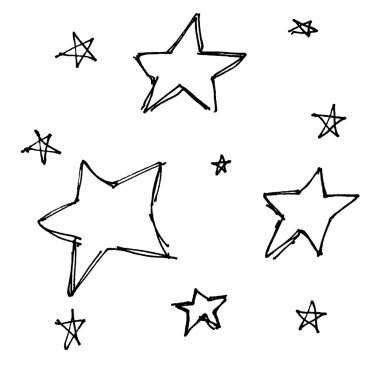 çizgi film styple yıldız kümesi